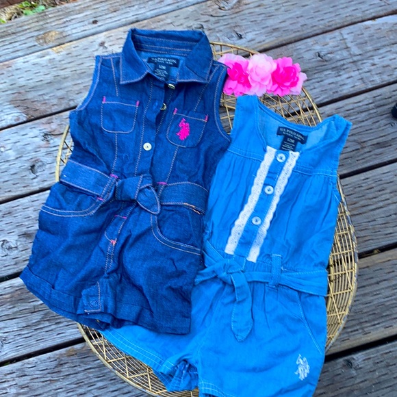 U.S. Polo Assn. One Pieces One Piece Jean Outfit For Your Baby